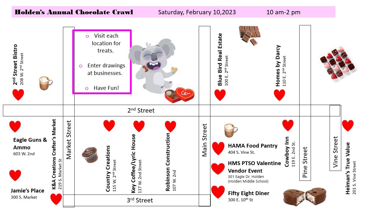 Chocolate Crawl '24 Holden Chamber of Commerce